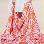 Burning Sun - Stranddecke XXL - 180cm x 160cm - leicht, kompakt & sandabweisend - WOODSANDWAVES