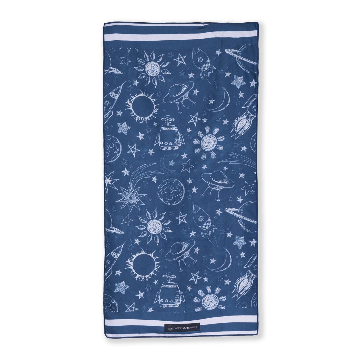 Galaxy Quest - Strandtuch für Kinder - schadstofffrei, schnelltrocknend & sanft zur Haut (140cm x 70cm) - WOODSANDWAVES