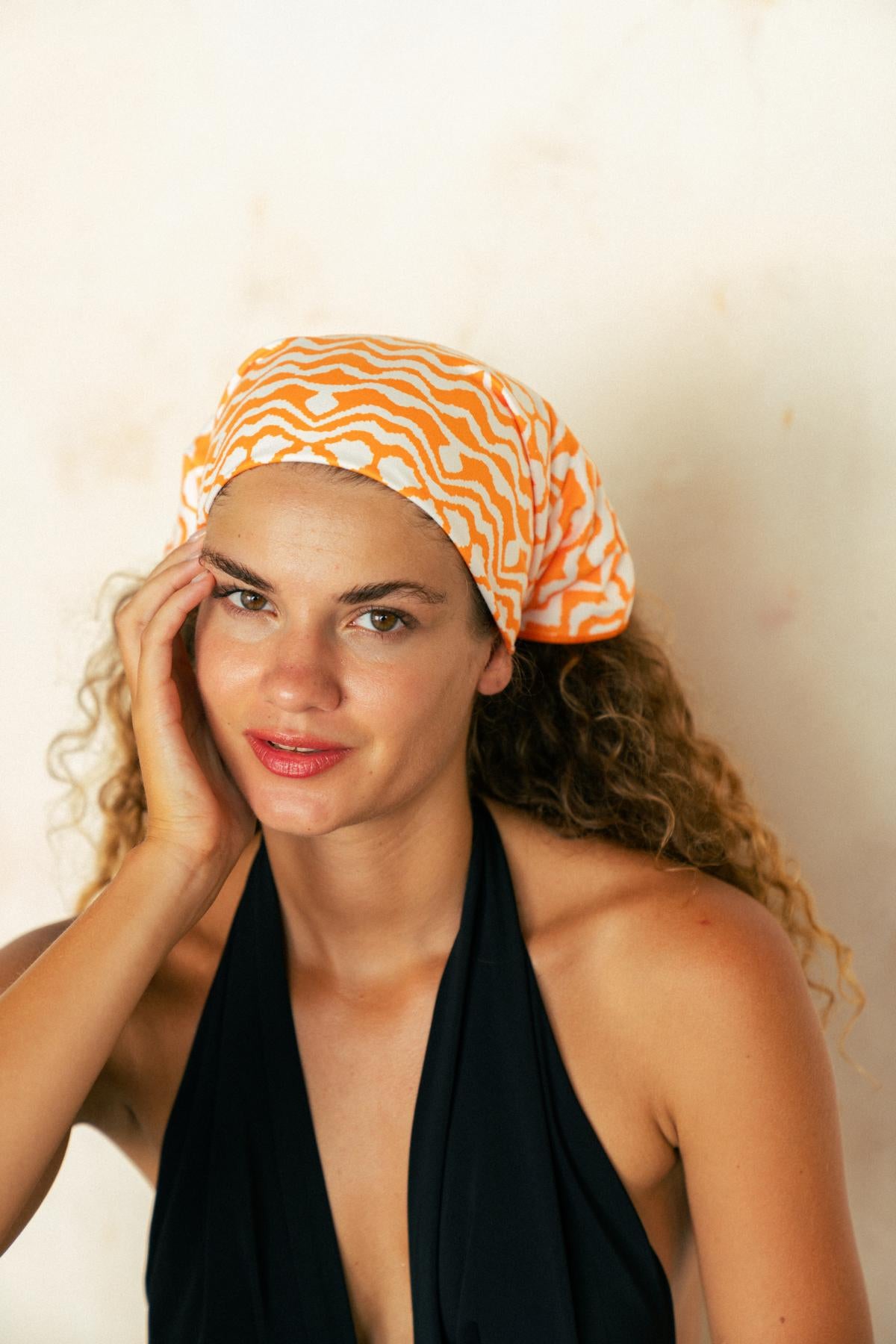 Bandana-Handtuch | Outdoor-Allrounder | Sunset Waves - WOODSANDWAVES