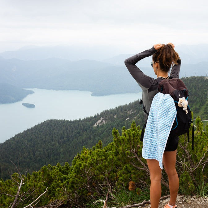 Handtuch für Wanderungen bunt leicht kompakt Handtuch klein Mikrofaser Outdoor