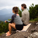 Sunset Waves - Ultra-leichtes Outdoor-und Wanderhandtuch  - 80cm x 40cm - WOODSANDWAVES