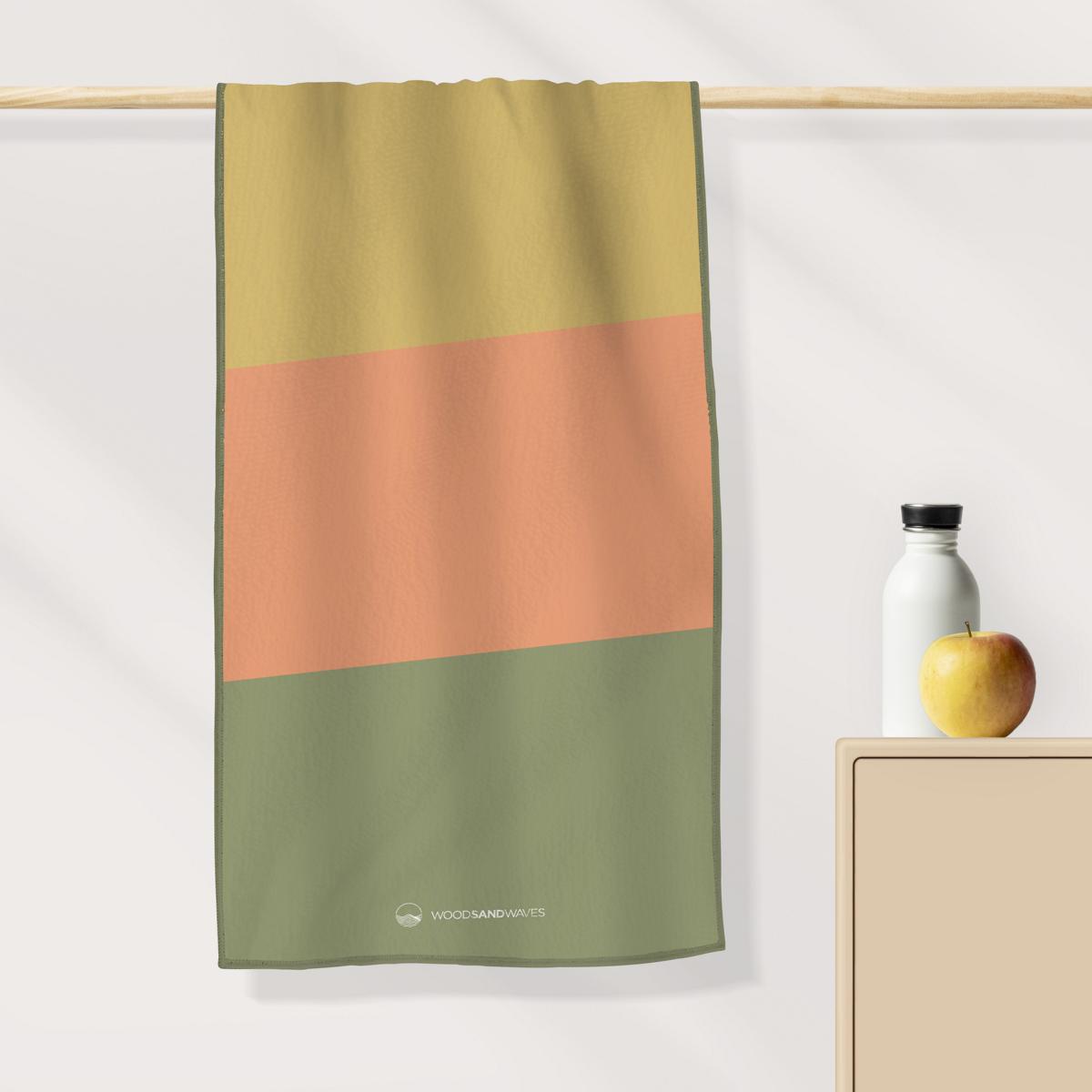 Summit Stripes II - Ultra-leichtes Outdoor-und Wanderhandtuch - 80cm x 40cm - WOODSANDWAVES
