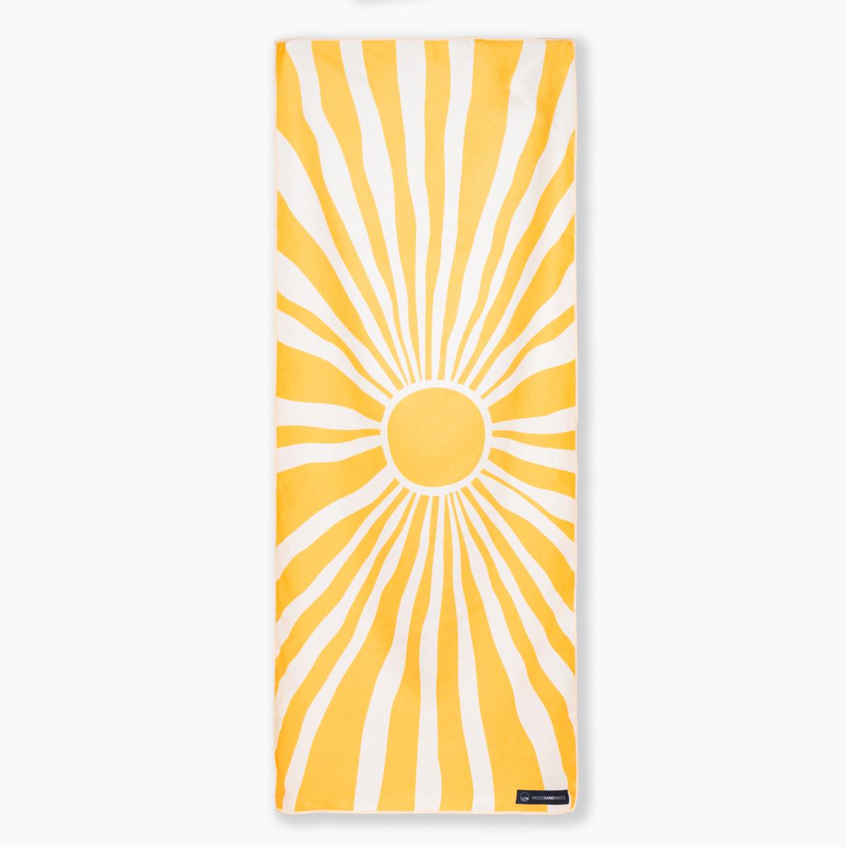 Sunshine - Sandabweisendes Strandtuch mit Geheimfach - WOODSANDWAVES