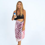 Pink Relaxation - schnelltrocknendes Duschhandtuch aus Premium Mikrofaser -  angenehm auf der Haut - 140 x 70cm - WOODSANDWAVES