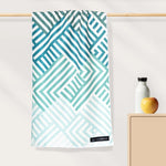 Mint Relaxation - Ultra-leichtes Outdoor-und Wanderhandtuch  - 80cm x 40cm - WOODSANDWAVES