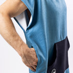 Surf-Poncho Clear Blue - für Frauen & Männer - aus schnelltrocknender und ultra-leichter Mikrofaser - WOODSANDWAVES