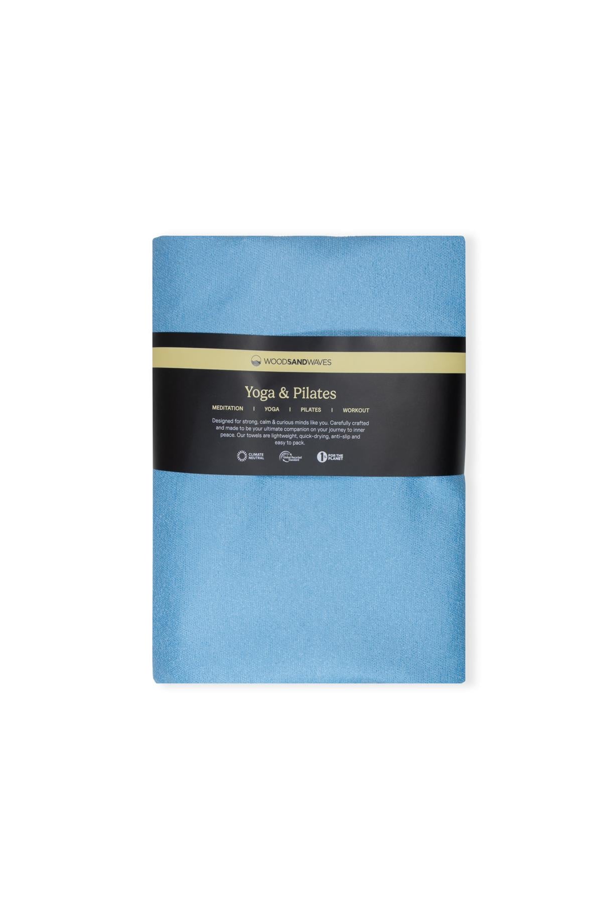 Airy Blue - Rutschfestes Yoga-Handtuch mit Silikon-Noppen - WOODSANDWAVES