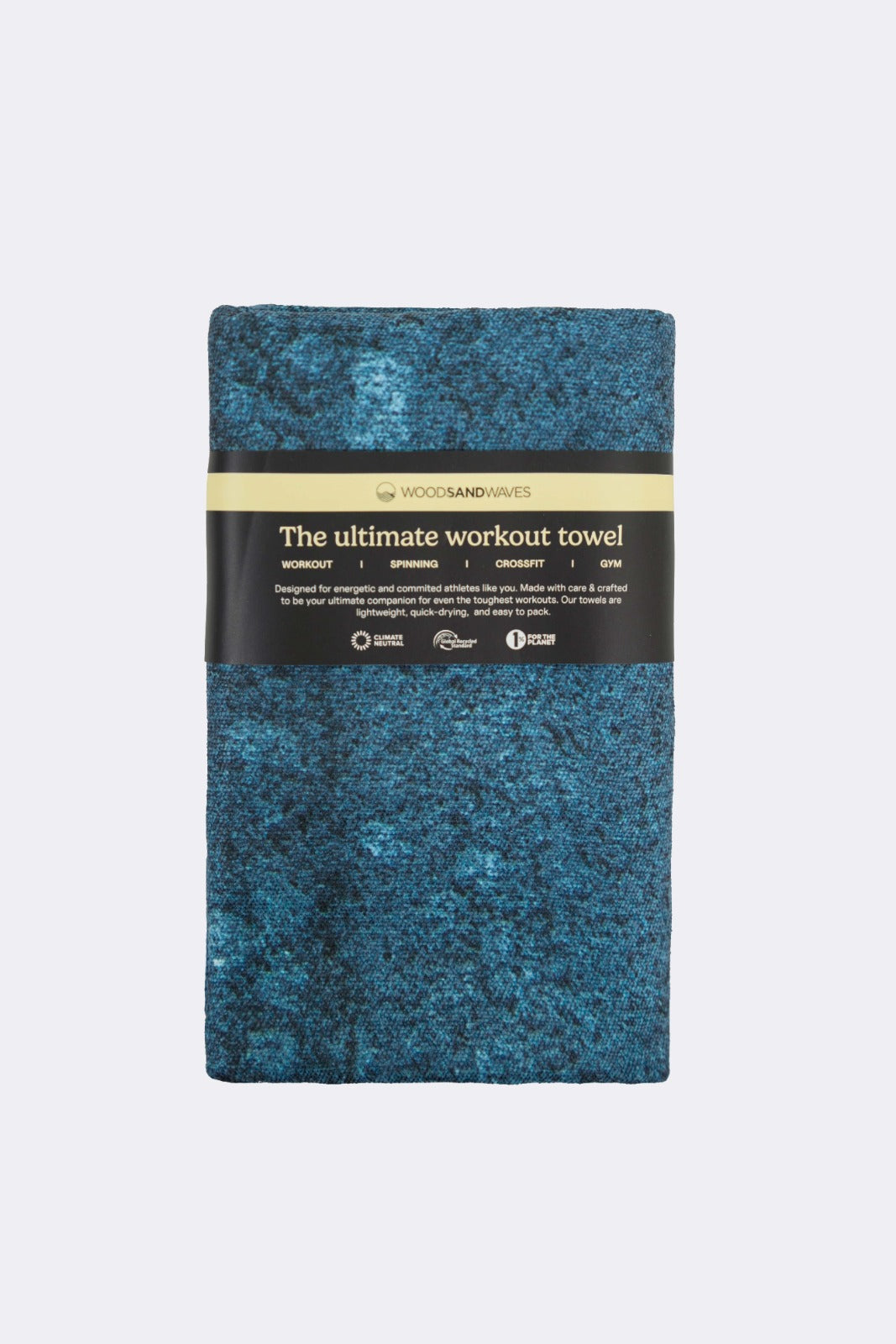 Blue Rebel - Sporthandtuch mit Magnet & Zipper-Tasche - WOODSANDWAVES