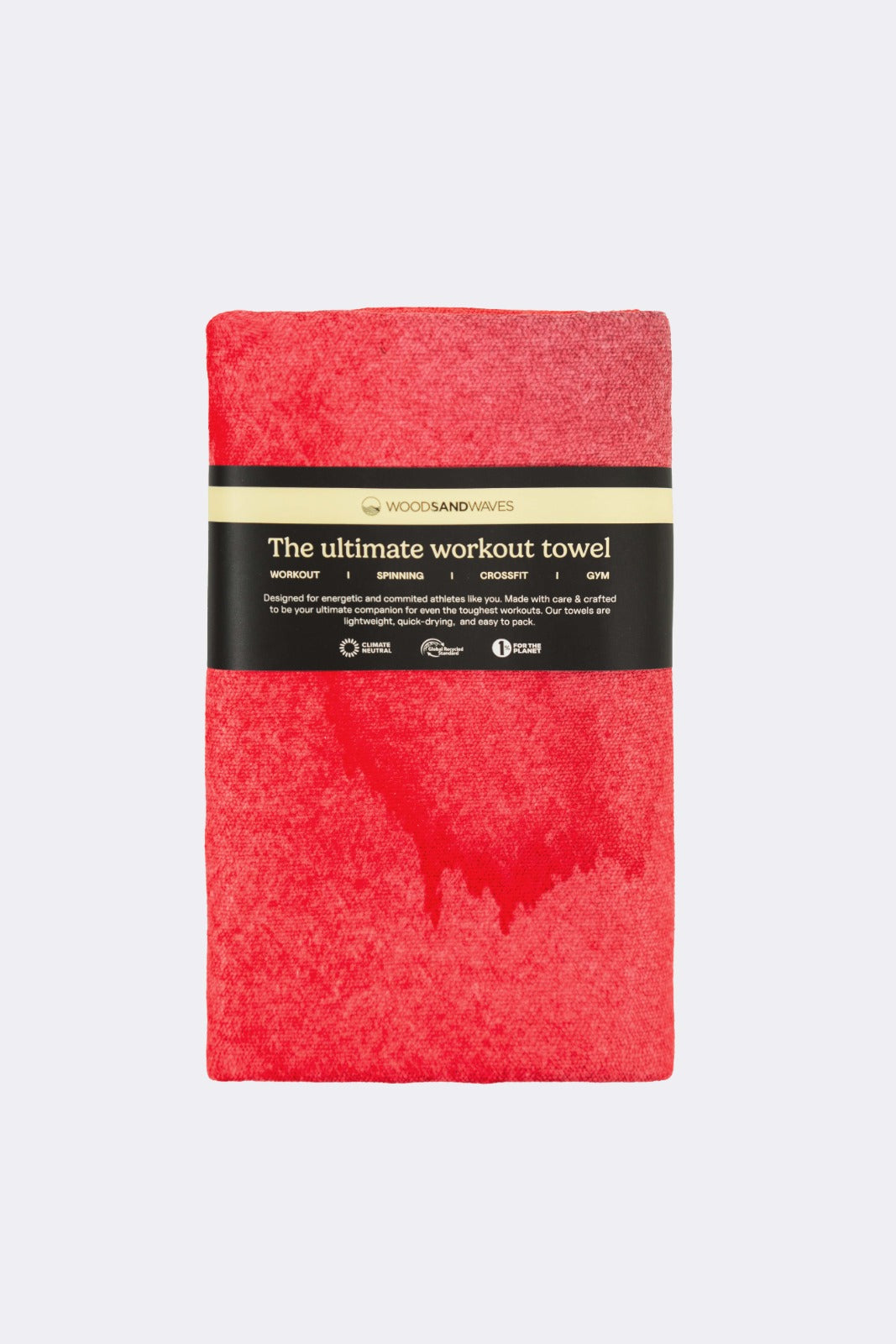 Active Flow - Sporthandtuch mit Magnet & Zipper-Tasche - WOODSANDWAVES