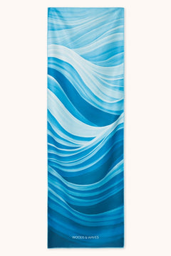 Blue Cascade - Non-slip yoga towel with silicone nubs