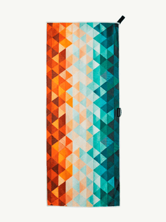 Kaleidoscope Orange - Sporthandtuch mit Magnet & Zipper-Tasche