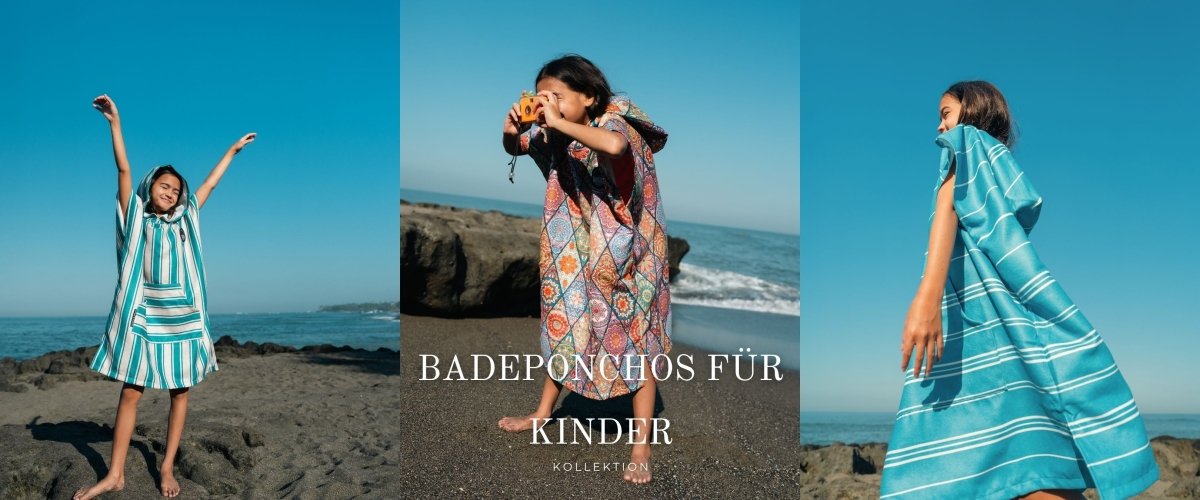 Badeponchos für Kinder - der praktischste Begleiter für warme und mittelwarme Sommertage - woodsandwaves.co