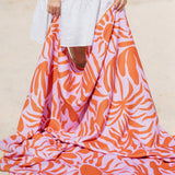 Burning Sun - Stranddecke XXL - 180cm x 160cm - leicht, kompakt & sandabweisend