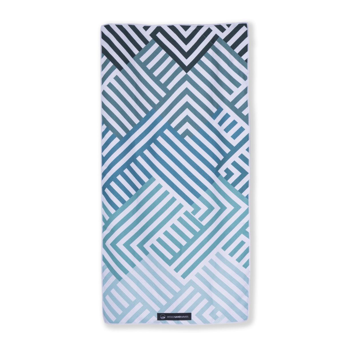 Mint Relaxation - Strandtuch für Kinder - schadstofffrei, schnelltrocknend  & sanft zur Haut (140cm x 70cm) - WOODSANDWAVES