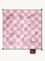 Rose Brunch - Picnic and Beach Blanket (Insulated) 200 x 200 cm - XXL Picnic mat made from recycled PET - waterproof and insulating