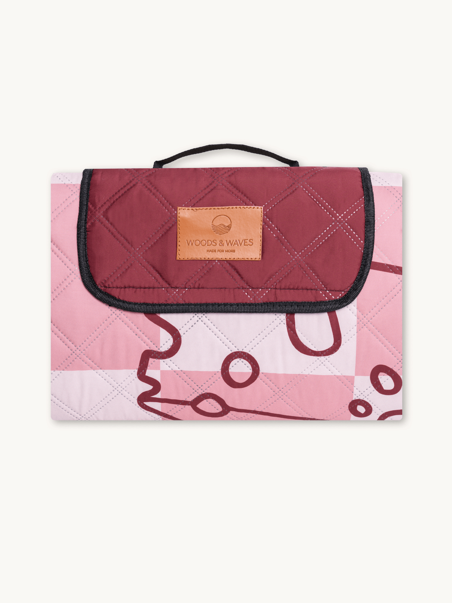 Rose Brunch - Picknick- und Stranddecke (isoliert) 200 x 200 cm - XXL Picknickmatte aus recyceltem PET - wasserdicht und wärmend