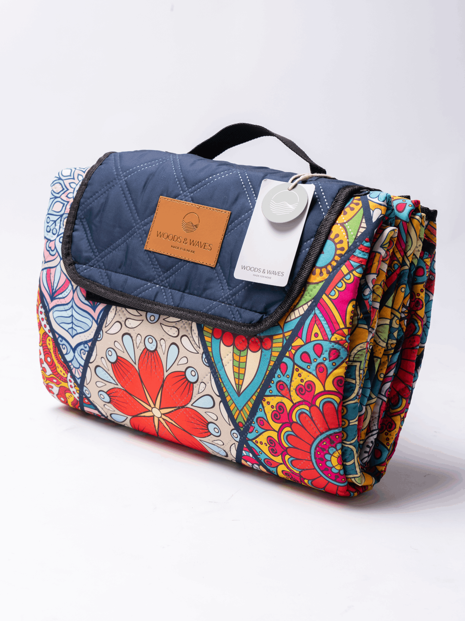 Mosaics - Picknick- und Stranddecke (isoliert) 200 x 200 cm - XXL Picknickmatte aus recyceltem PET - wasserdicht und wärmend