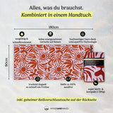 Burning Sun- Sandabweisendes Strandtuch mit Geheimfach