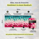 Kaleidoscope - Sandabweisendes Strandtuch mit Geheimfach (180cm x 80cm)