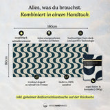 Copacabana - Sandabweisendes Strandtuch mit Geheimfach