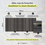 Dark Mind - Sandabweisendes Strandtuch mit Geheimfach