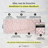 Flower Breeze - Sandabweisendes Strandtuch mit Geheimfach