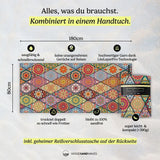 Mosaics - Sandabweisendes Strandtuch mit Geheimfach