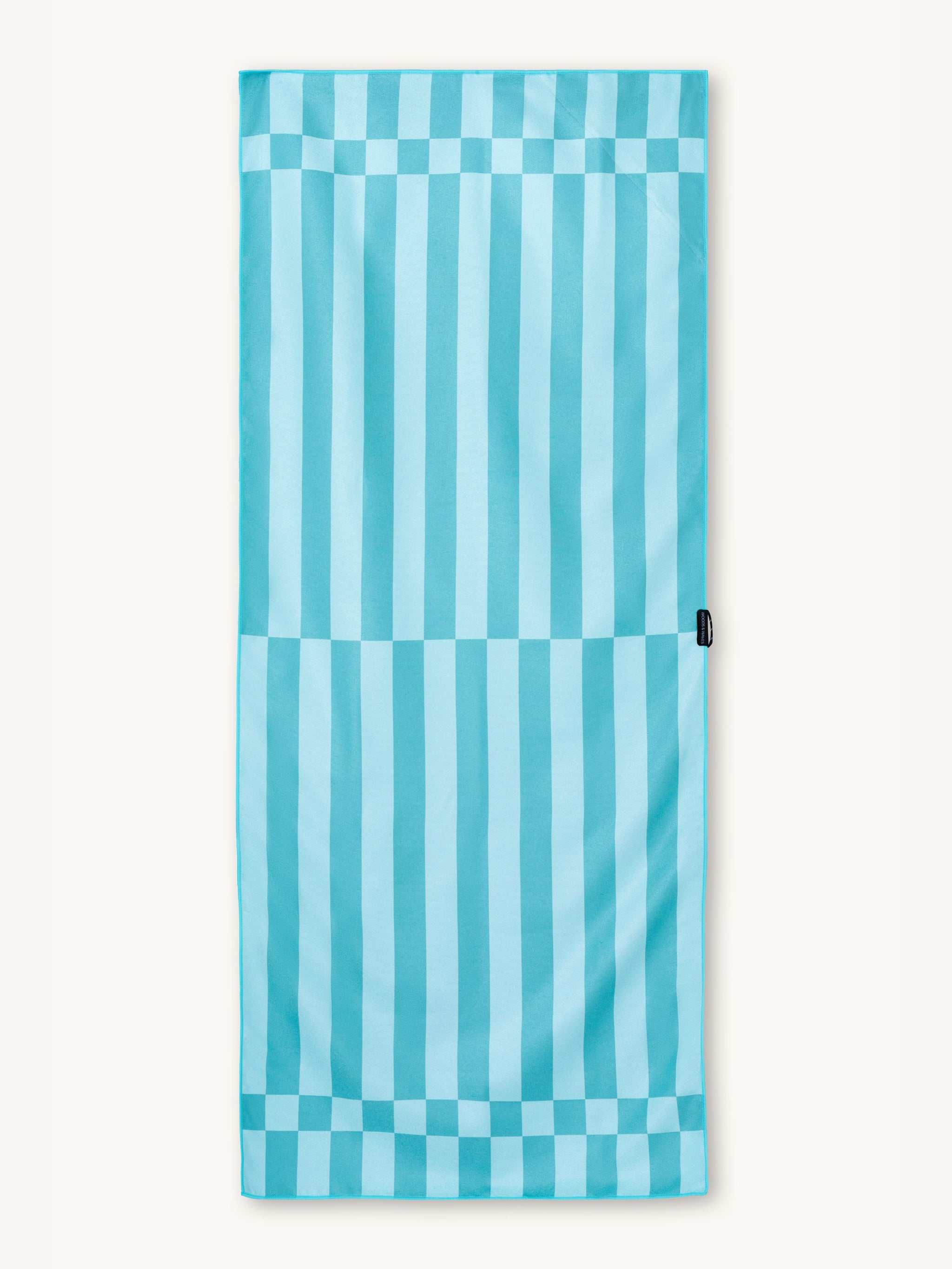 Lagoon Lines - Schnelltrocknendes Reise- und Strandtuch mit Geheimfach