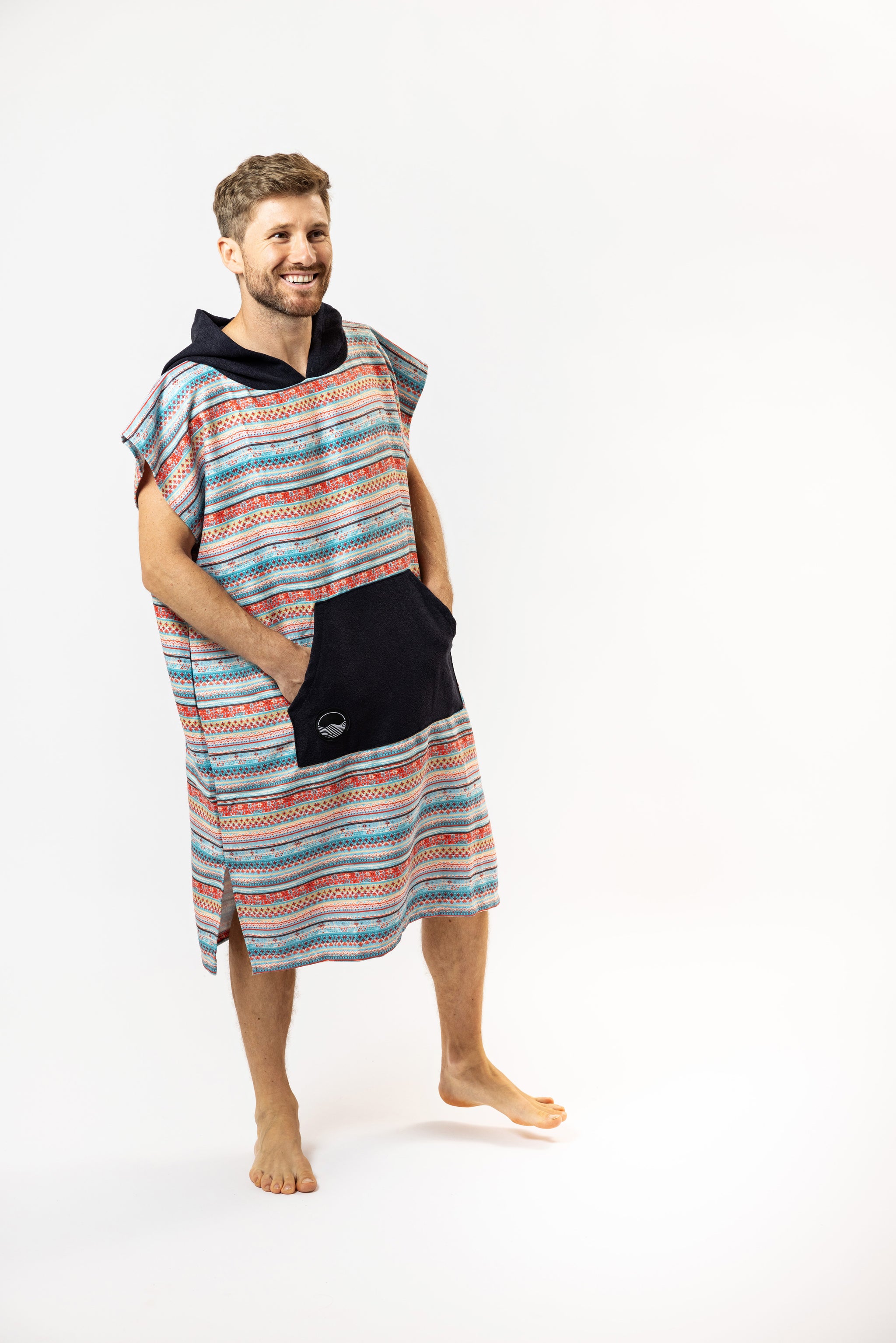 Surf-Poncho Bazaar of Dreams - für Frauen & Männer - aus schnelltrocknender und ultra-leichter Mikrofaser - WOODSANDWAVES