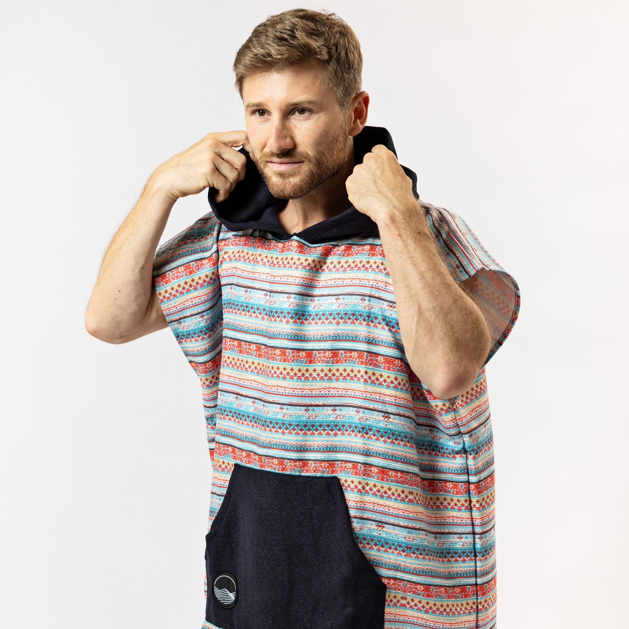 Surf-Poncho Bazaar of Dreams - für Frauen & Männer - aus schnelltrocknender und ultra-leichter Mikrofaser - WOODSANDWAVES