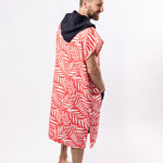 Surf-Poncho Palms in Paradise - für Frauen & Männer - aus schnelltrocknender und ultra-leichter Mikrofaser - WOODSANDWAVES