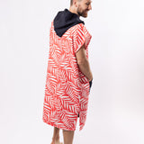 Surf-Poncho Palms in Paradise - für Frauen & Männer - aus schnelltrocknender und ultra-leichter Mikrofaser - WOODSANDWAVES