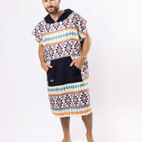 Surf-Poncho Warm Earth - für Frauen & Männer- aus schnelltrocknender und ultra-leichter Mikrofaser - WOODSANDWAVES