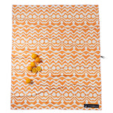 Sunset Waves - Stranddecke XXL - 180cm x 160cm - leicht, kompakt & sandabweisend - WOODSANDWAVES
