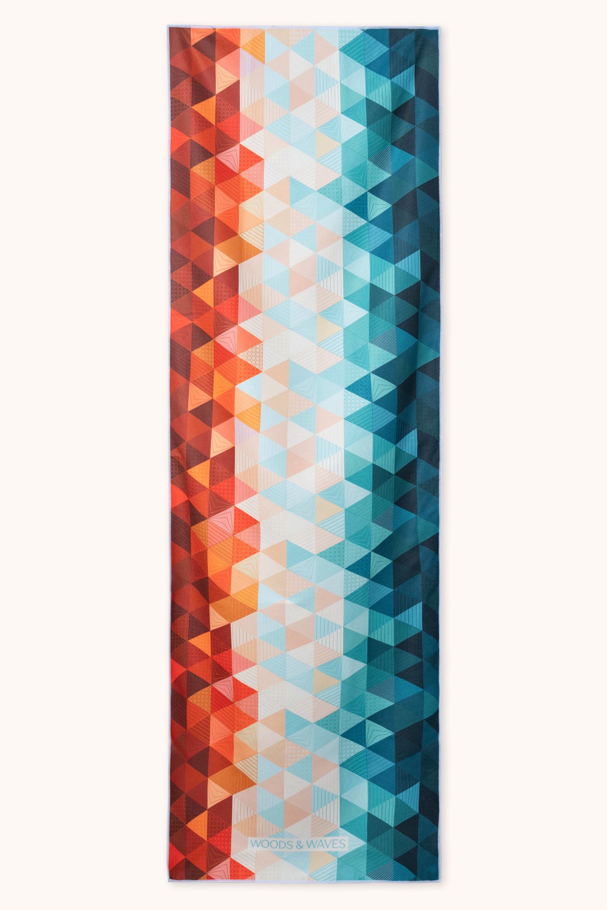 Kaleidoscope Orange - Rutschfestes Yoga-Handtuch mit Silikon-Noppen