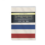 Stripes Retro - Sporthandtuch mit Magnet & Zipper-Tasche - WOODSANDWAVES