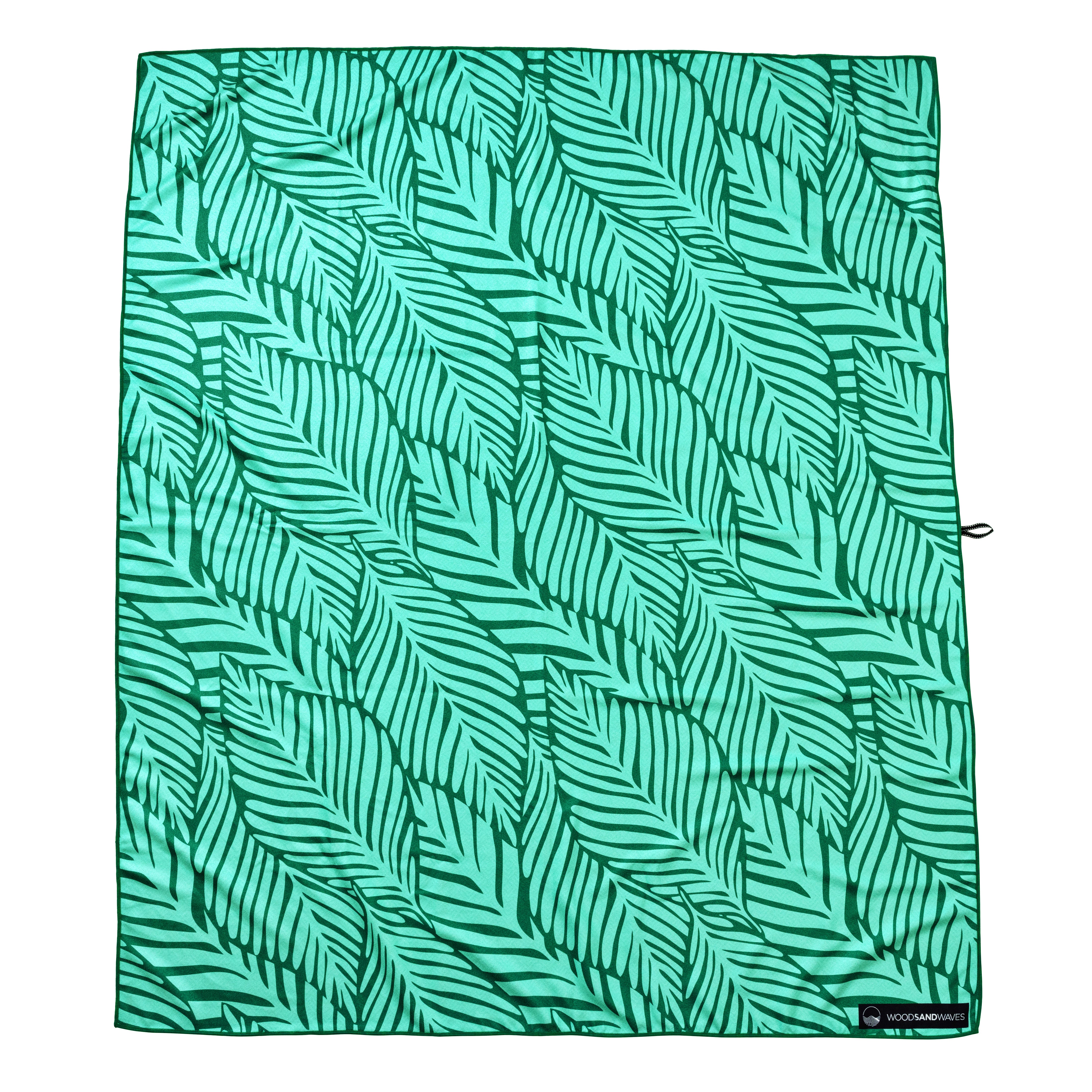 Green Garden - Stranddecke XXL - 180cm x 160cm - leicht, kompakt & sandabweisend - WOODSANDWAVES