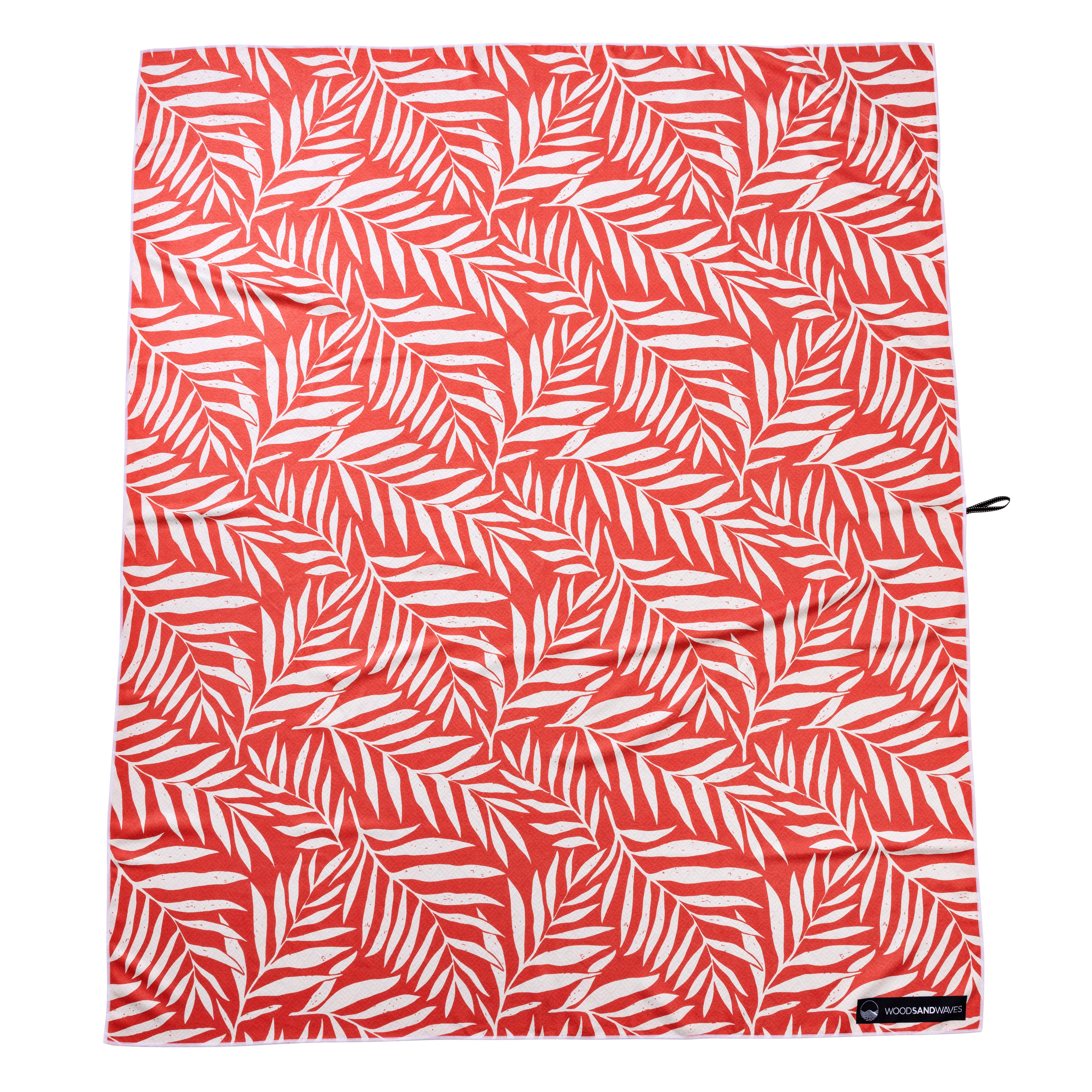Palms in Paradise - Stranddecke XXL - 180cm x 160cm - leicht, kompakt & sandabweisend - WOODSANDWAVES