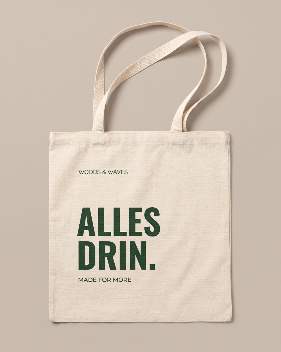 "Alles drin." Jutebeutel - Premium Qualität - ultra robust & nachhaltig - woodsandwaves.co