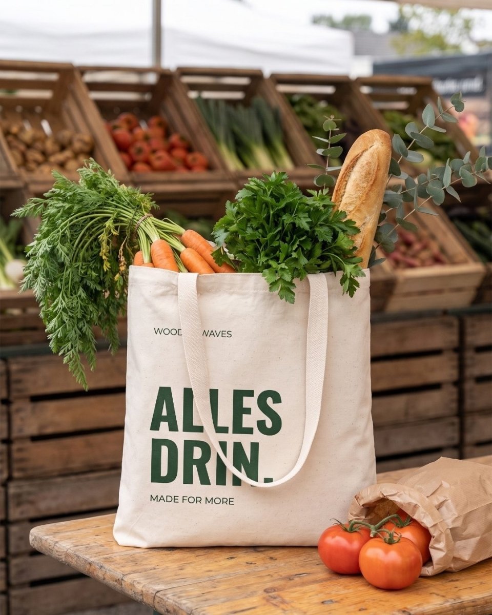 "Alles drin." Jutebeutel - Premium Qualität - ultra robust & nachhaltig - woodsandwaves.co