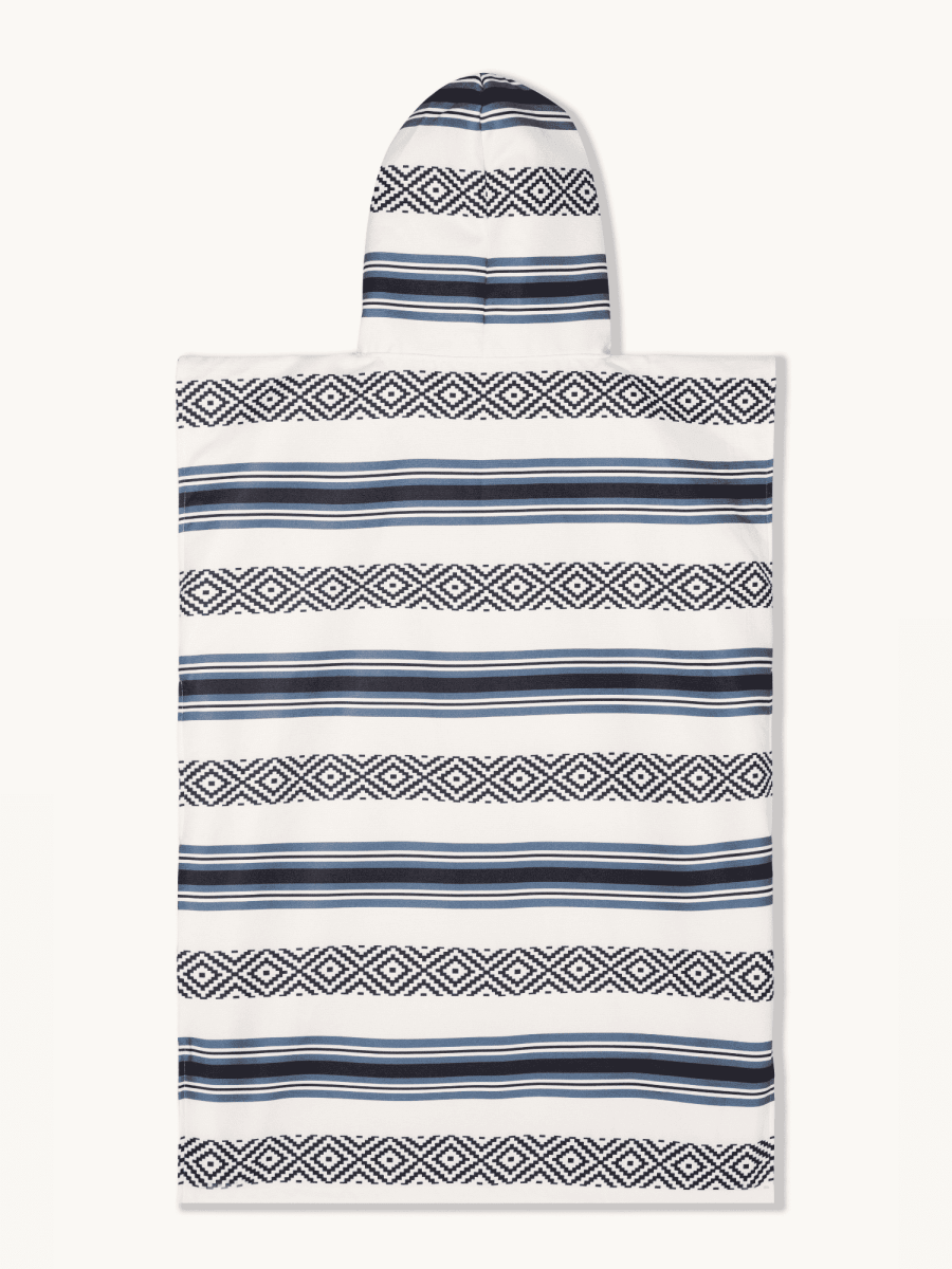 Badeponcho für Kinder (120cm - 150cm) - sanft zur Haut & extra schnell wieder trocken - aus Premium Mikrofaser - Nomad Teal - (ca. 6 - 12 Jahre) - woodsandwaves.co