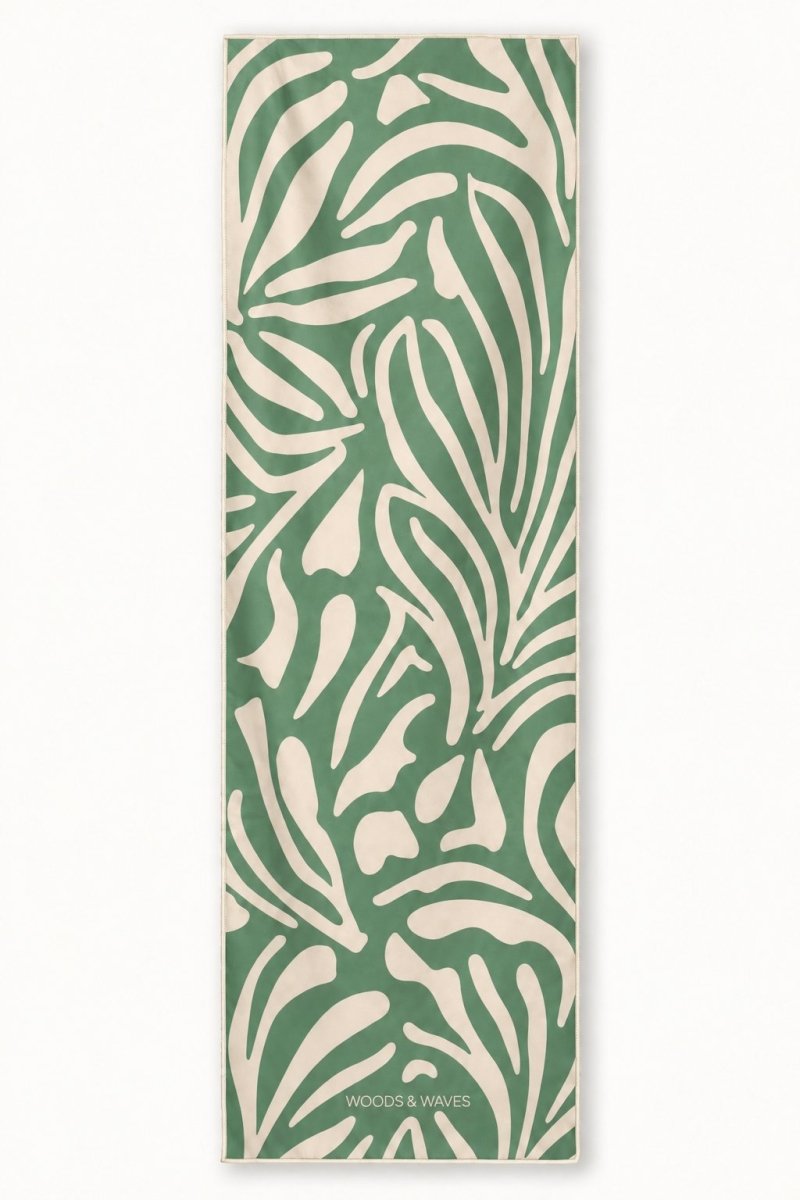 Botanic - Rutschfestes Yoga-Handtuch mit Silikon-Noppen - woodsandwaves.co