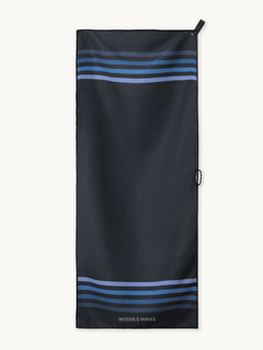Calm Cruise Black - Sporthandtuch mit Magnet & Zipper-Tasche
