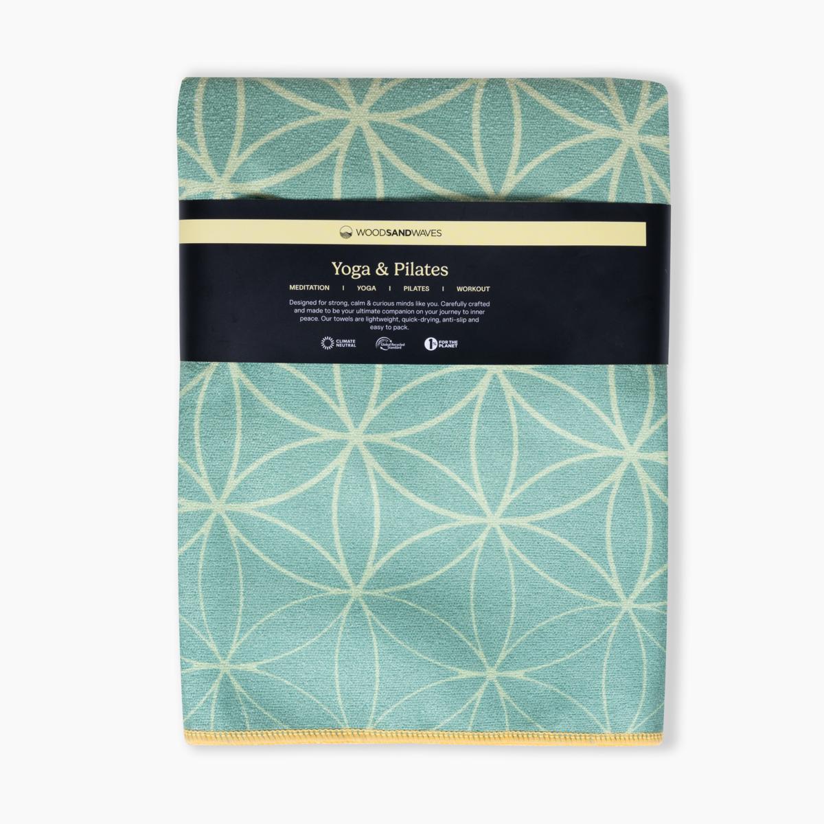 Flower of Life - Rutschfestes Yoga - Handtuch mit Silikon - Noppen - woodsandwaves.co