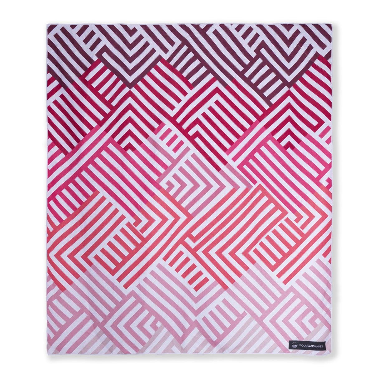 Pink Relaxation - Stranddecke XXL - leicht, kompakt & sandabweisend - woodsandwaves.co
