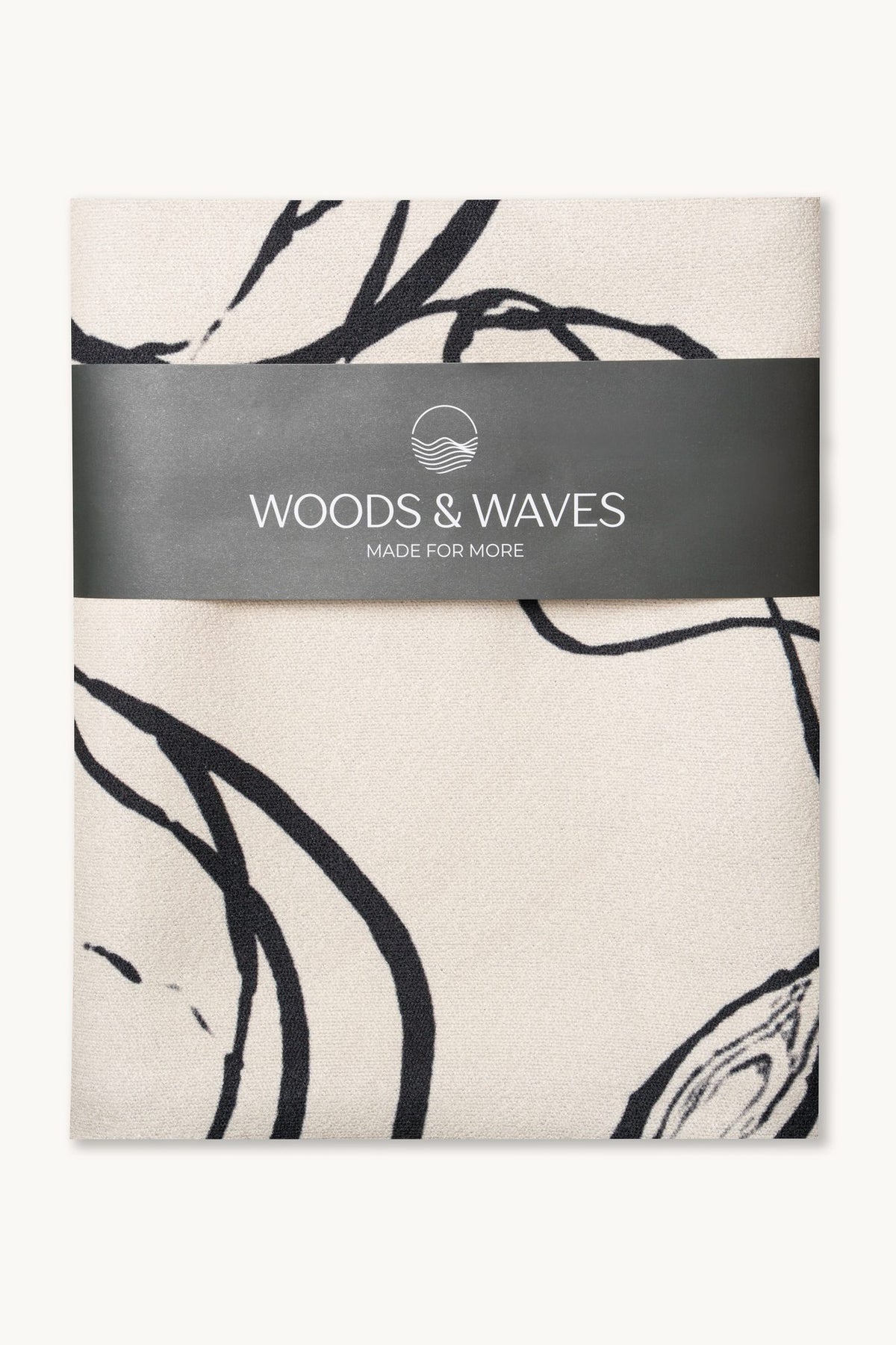 Silent Bloom – Saunatuch aus Premium Mikrofaser (200 x 80 cm), gefaltet mit Banderole – Woods & Waves