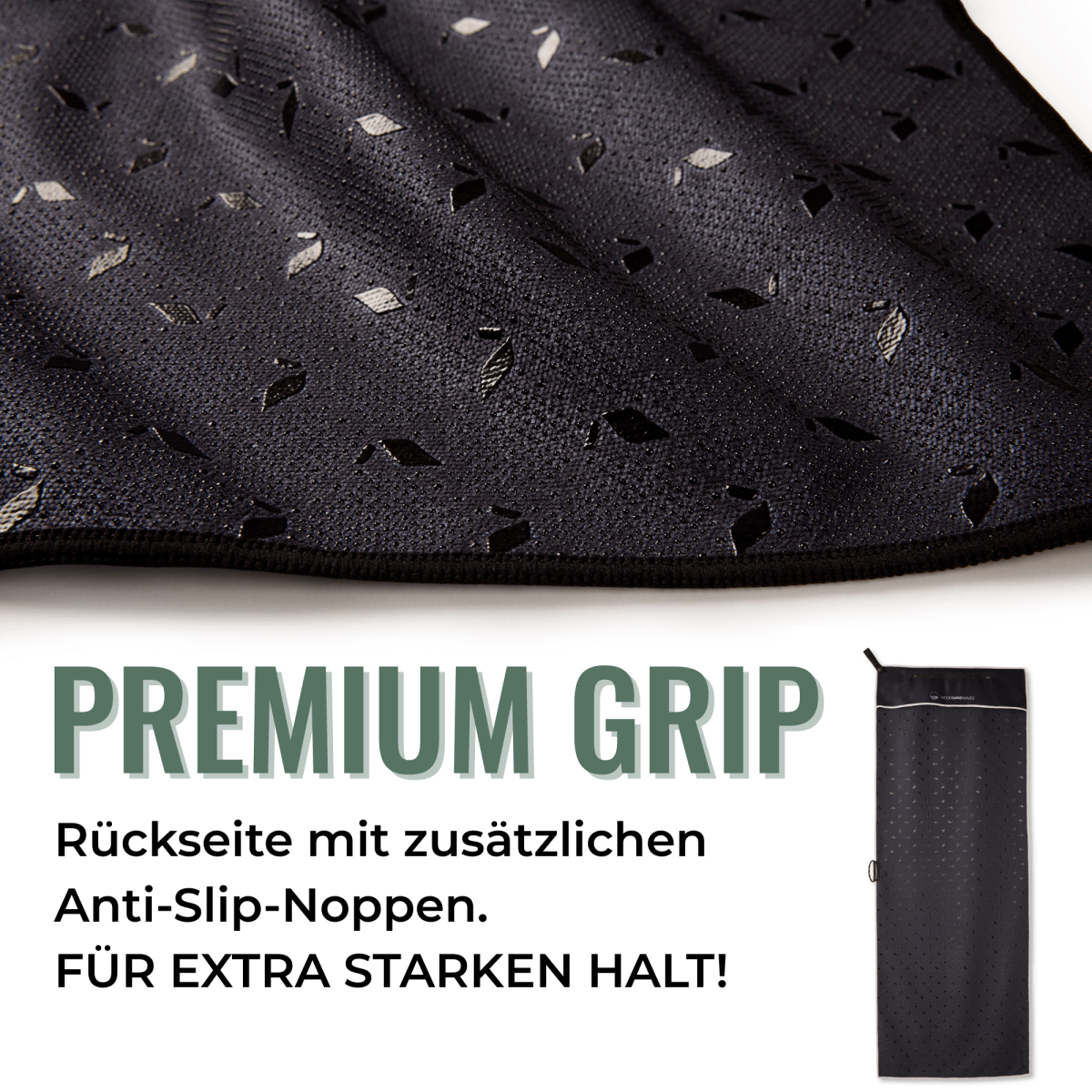 Sporthandtuch Moonbeam mit Magnet & Zipper - Tasche - Premium Grip 2.0 - woodsandwaves.co