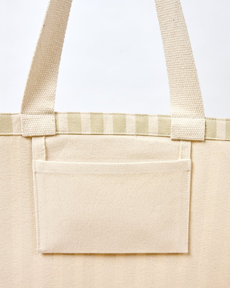 Strandtasche "Sunset Stripes" XL – extra geräumig, robust & nachhaltig - woodsandwaves.co