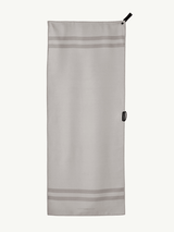 Stripes Glacier Grey - Sporthandtuch mit Magnet & Zipper - Tasche - woodsandwaves.co
