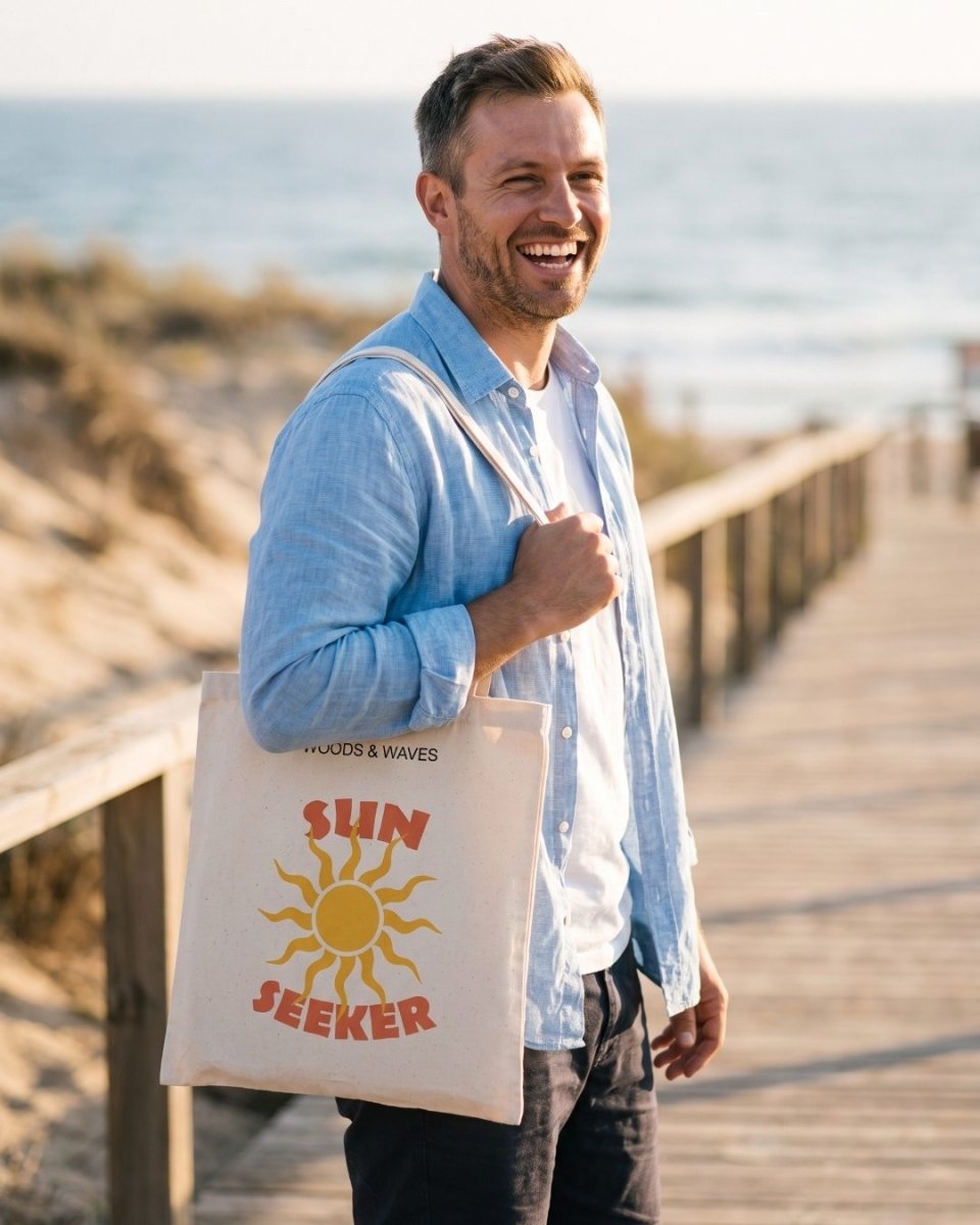 "Sun Seeker" Jutebeutel - Premium Qualität - ultra robust & nachhaltig - woodsandwaves.co